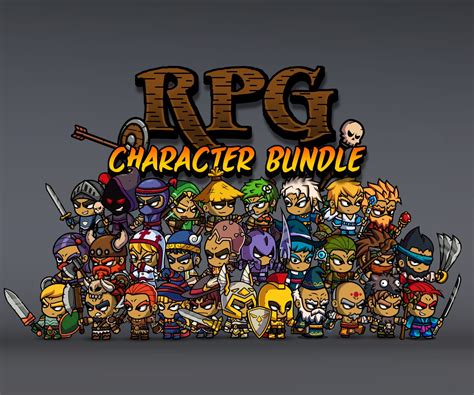 Royalty Free 2D Game Art - Role Playing Games Character Bundle 1