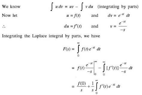 LAPLACE TRANSFORM OF A DERIVATIVE [d f(t)/dt]