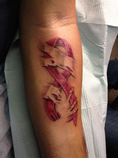 breast cancer ribbon tattoo for guys - Johnson Grossman