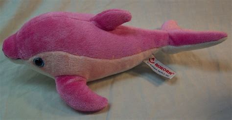 Aurora CUTE SOFT PINK DOLPHIN 12" Plush STUFFED ANIMAL Toy - Aurora