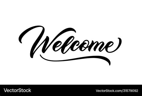 Welcome word hand lettering design Royalty Free Vector Image