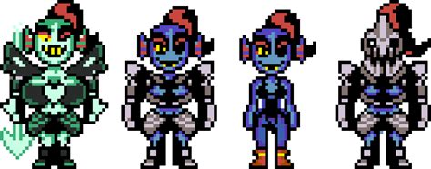 Under(her)tale - undyne overworld sprites by Sabs3 on DeviantArt