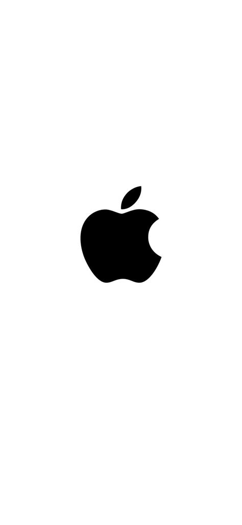 Apple logo white and black