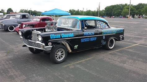 1956, Chevrolet, Chevy, Bel, Air, Gasser, Dragster, Drag, Pro, Stock ...