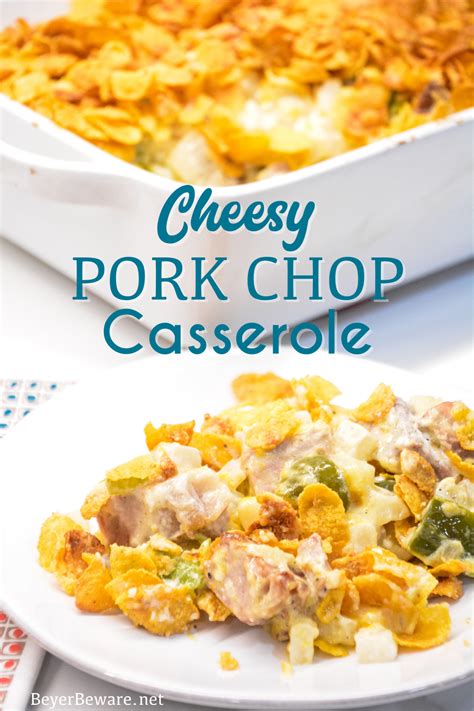 Cheesy Pork Chop Casserole - How to Use Leftover Pork Chops