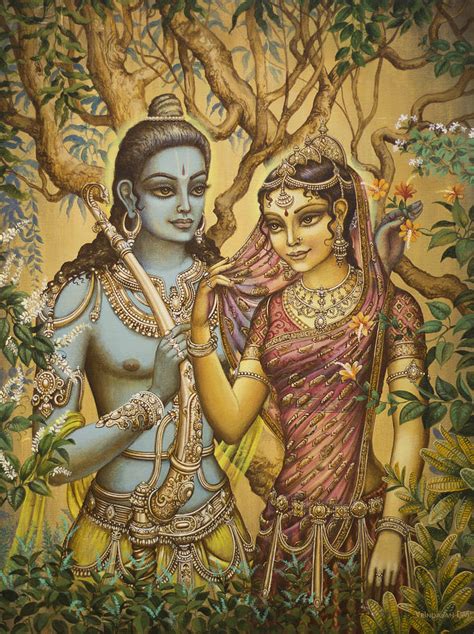 Sita and Ram Painting by Vrindavan Das - Pixels