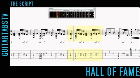 Hall of Fame by The Script Fingerstyle Guitar Pro TABS + PDF - YouTube