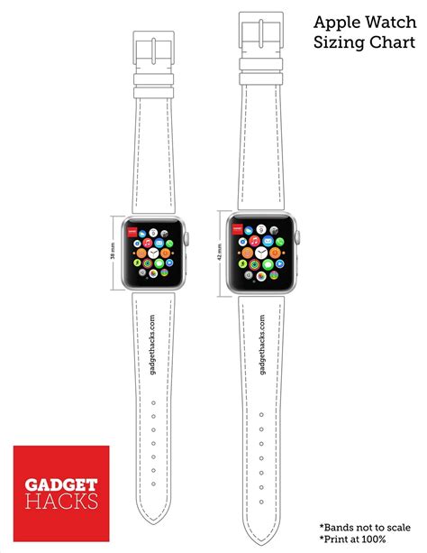 Apple Watch Printable Size Guide