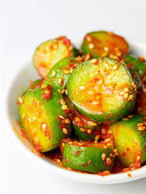 Spicy Korean Cucumber Salad (Oi Muchim) | Recipe | Korean cucumber side ...