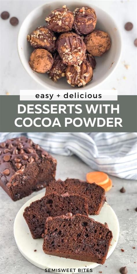 8 Dessert Recipes with Cocoa Powder