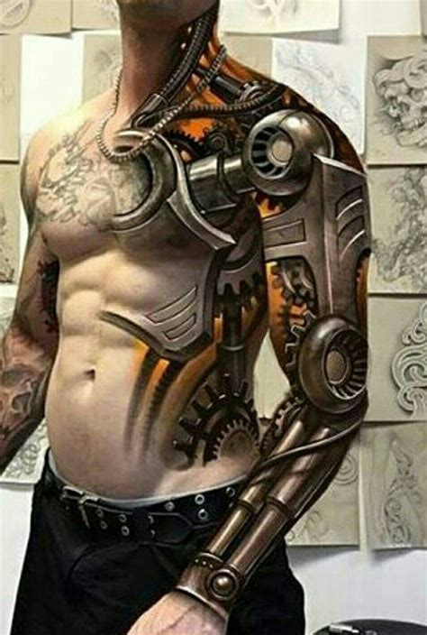 Pin by Webby on biomech tatts /my new one | Biomechanical tattoo, Robot ...