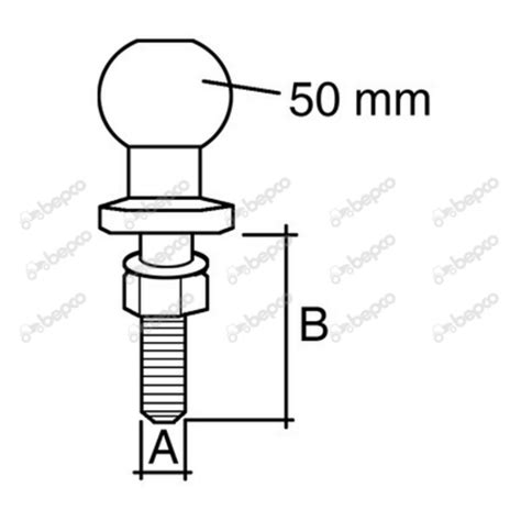 Trailer Hitch Ball Ø 25.4mm – L70mm | Clapham Agricultural Engineering