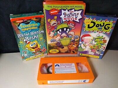 Lot Of Nick Jr Nickelodeon Orange Vhs Tapes Spongebob Rugrats Doug ...