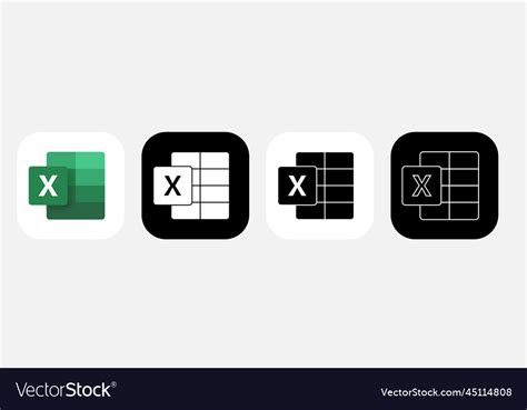 App icon microsoft excel Royalty Free Vector Image