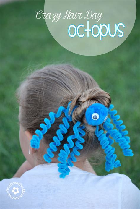 Crazy Hair Day {Octopus Hair Idea} - onecreativemommy.com