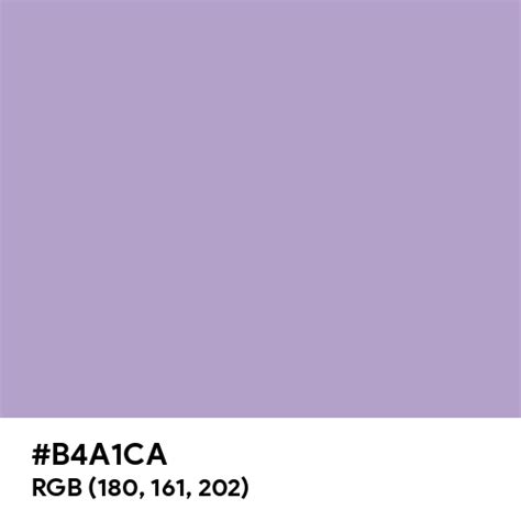 Calming Lavender color hex code is #B4A1CA