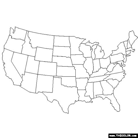 Fillable Map Of Usa - Winna Kamillah