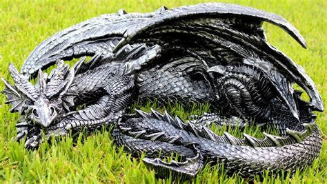 Patio, Lawn & Garden: Sleeping dragon gothic statue Figuring Dragon ...