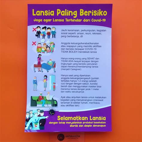 Jual Poster Virus Corona - Lansia Paling Beresiko Jaga Agar Lansia ...