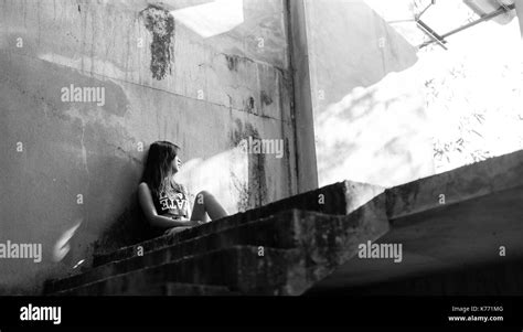 Lonely girl sad Stock Photo - Alamy