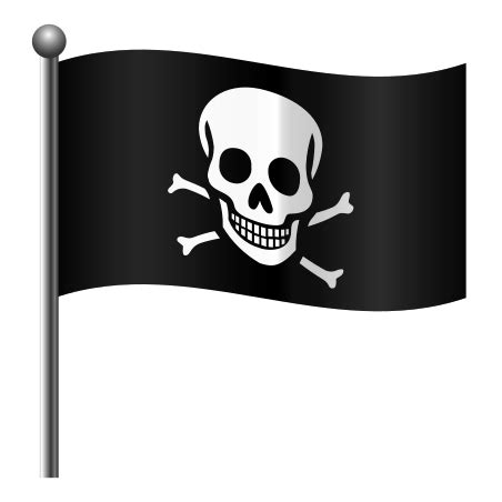 Pirate Flag icon in Emoji Style