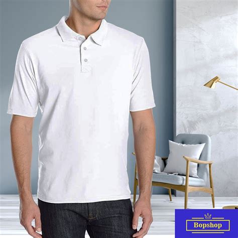 WHITE POLO SHIRT WITH COLLAR FOR MEN HONEYCOMB | Shopee Philippines