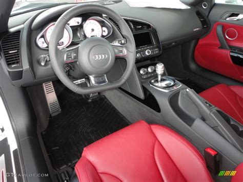 Red Interior 2012 Audi R8 Spyder 5.2 FSI quattro Photo #68216982 ...