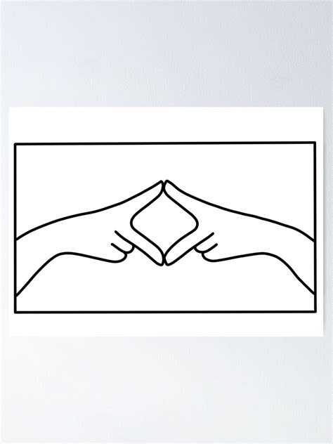 "DECA Hand Symbol Outline" Poster for Sale by ccandace | Redbubble