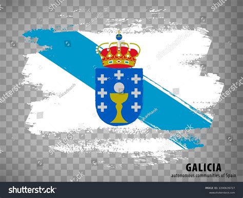 Flag of Galicia brush strokes. Flag Autonomous - Royalty Free Stock ...