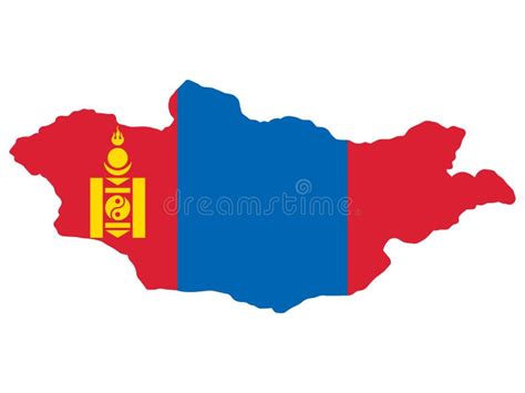 Mongolia Map Flag Vector Illustration Eps 10 Stock Vector ...