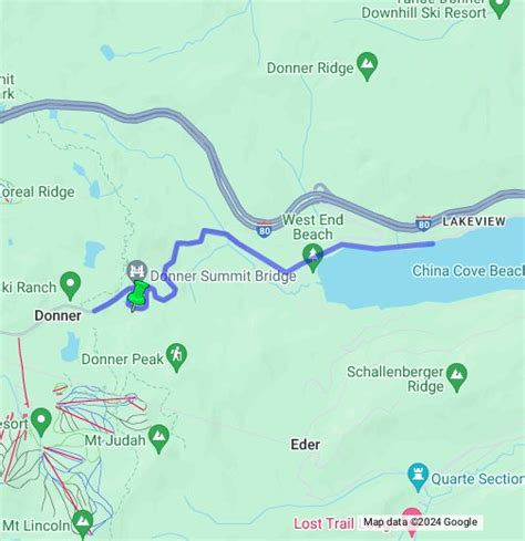 Donner Pass Railway Map