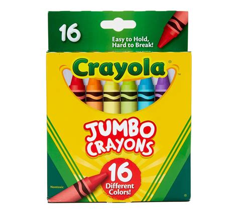 Crayola Jumbo Crayons for Toddlers, Coloring Supplies, 16ct | Crayola