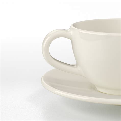 VARDAGEN Coffee cup and saucer, off-white - IKEA