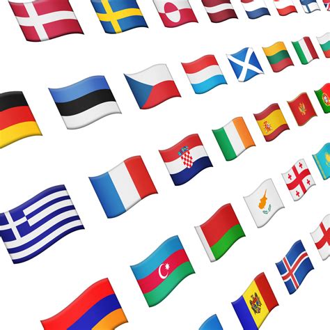 Vector Emoji Flags Europe