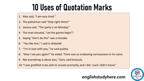 Quotation Marks Examples Of Sentences