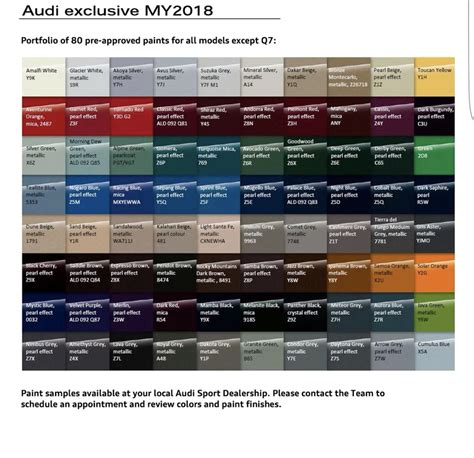 Exclusive special paint colors? - AudiWorld Forums