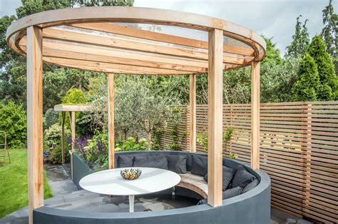 Bespoke circular gazebo | Round gazebo, Circular patio, Garden seating area