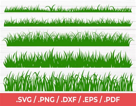 Green Grass SVG Grass Border Grass Svg Clipart Grass Png - Etsy