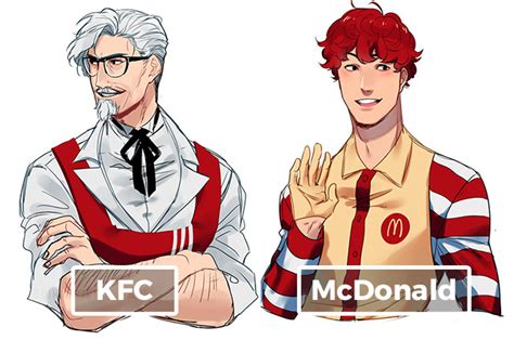 Artist Reimagines 14 Fast Food Mascots As Anime Characters, And Manga ...