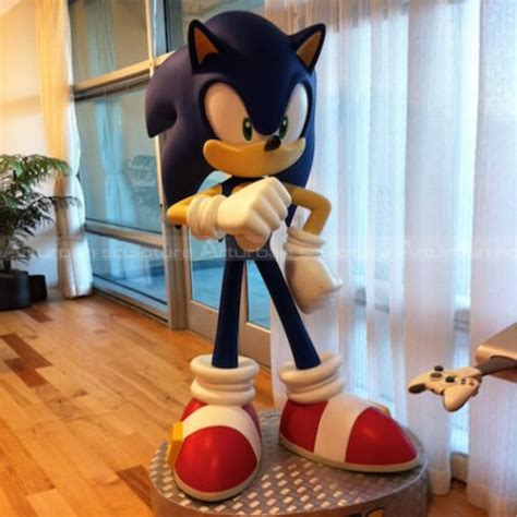 Modern Sonic Statue, Cartoon Sonic Life Size Statue