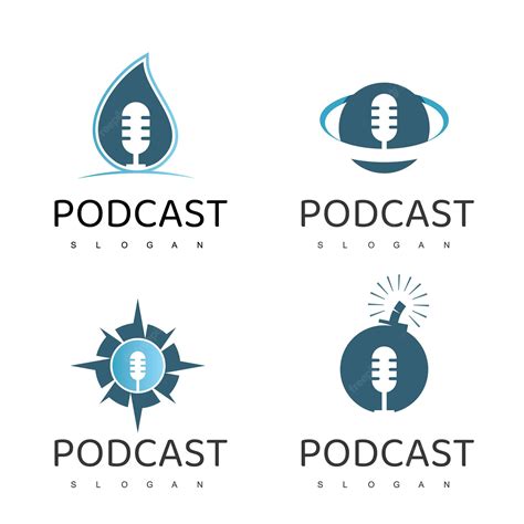 Premium Vector | Podcast and talk show logo template