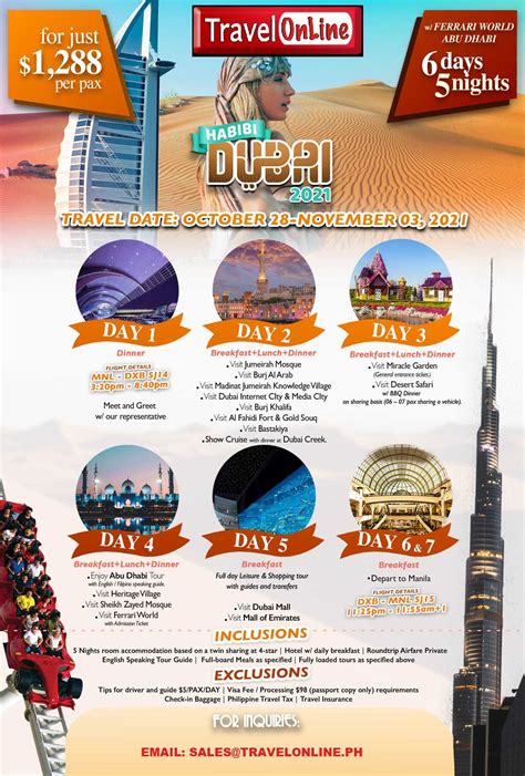 2021 DUBAI ALL IN TOUR PACKAGES - TravelOnline Philippines