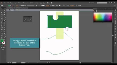 Adobe Illustrator CC Eraser Tool, Scissor Tool and Knife Tool - YouTube