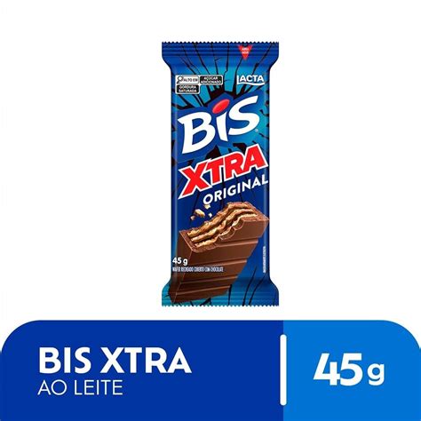 Chocolate Bis Xtra ao Leite 45g - Embalagem com 15 Unidades | eFácil