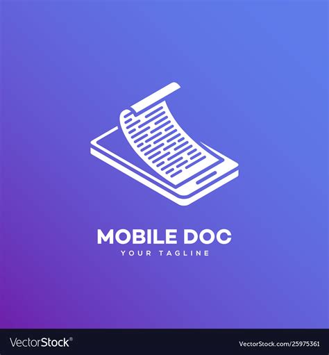 Mobile doc logo Royalty Free Vector Image - VectorStock