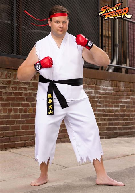 Plus Size Street Fighter Ryu Costume for Men