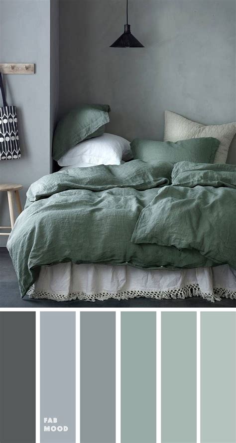 Grey green bedroom color palette | Grey green bedrooms, Grey colour ...