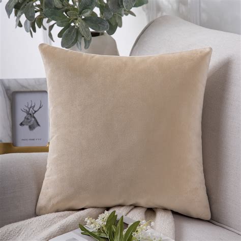 Phantoscope Soft Silky Velvet Series Decorative Throw Pillow, 22" x 22 ...