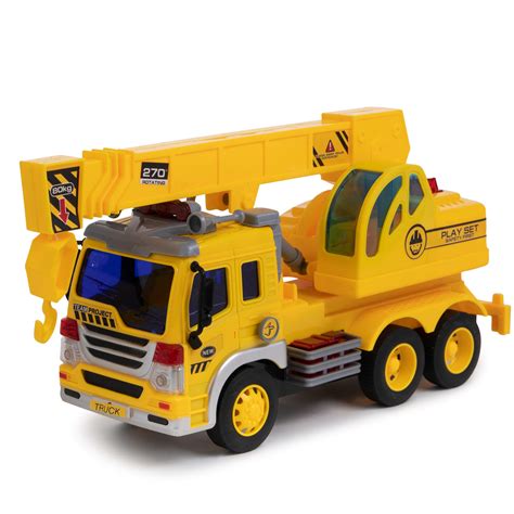 Buy Crane Truck Toy with Light & Sound Effects - Friction Powered ...