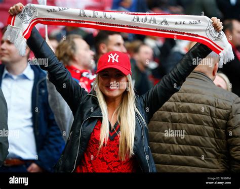 AMSTERDAM, Netherlands. 08 May, 2019. Ajax Fan during UEFA Championship ...